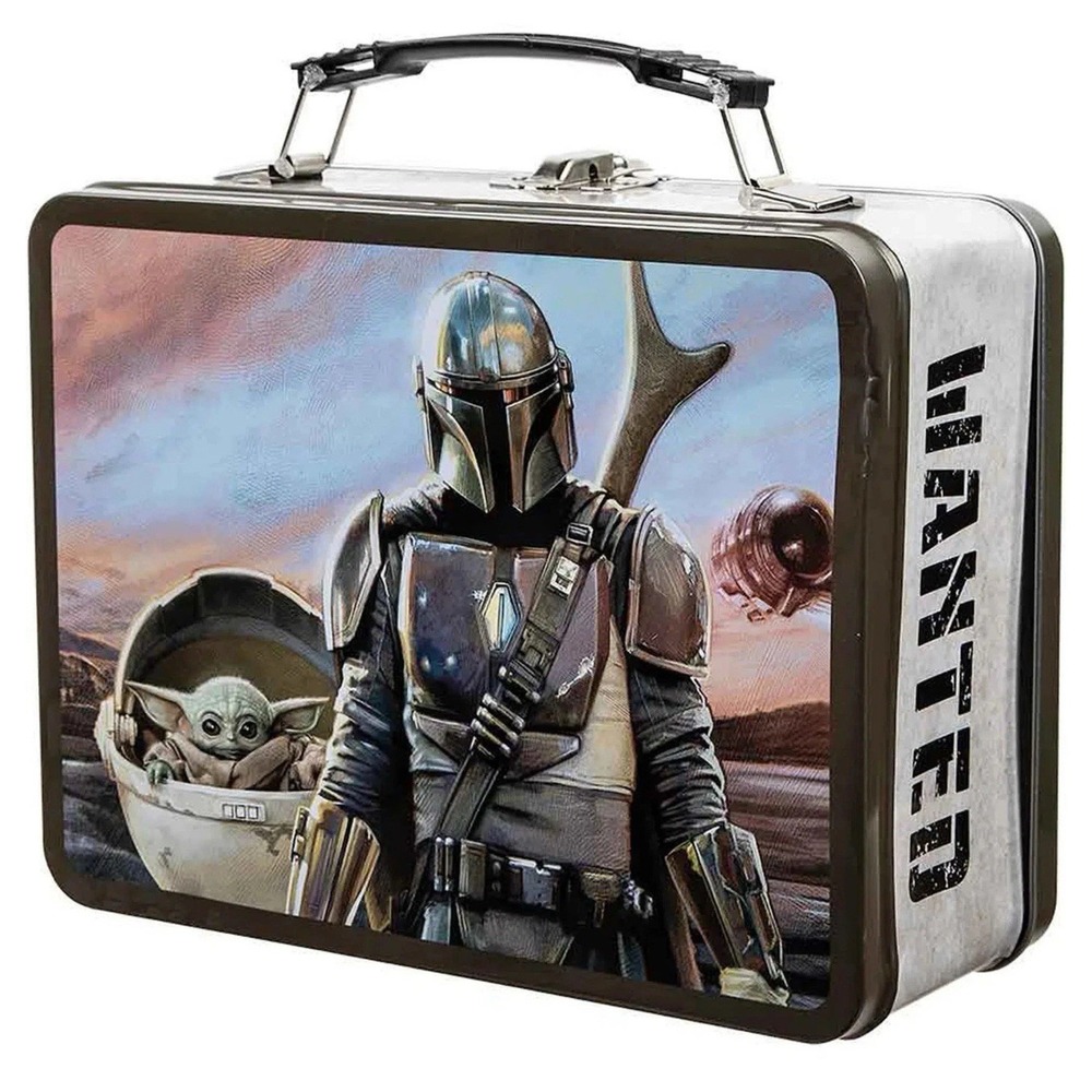 🔥BioWorld Mandalorian & Grogu Wanted Tin Lunchbox New - Star Wars Collectible🔥